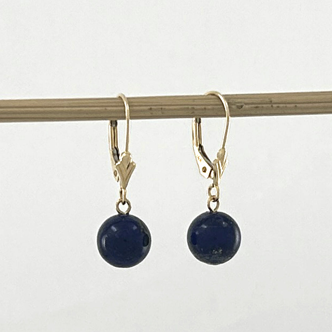 1310024-14k-Yellow-Gold-Leverback-Blue-Lapis-Lazuli-Bead-Dangle-Earrings