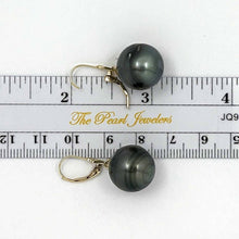 Load image into Gallery viewer, Tahitian Pearl Leverback Earrings – 14k Yellow Gold
