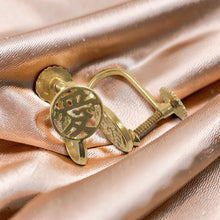 Load image into Gallery viewer, 14k Yellow Gold French Screw Back None Pierced Character Love Earrings