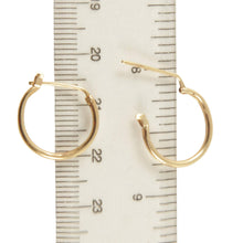 Load image into Gallery viewer, 14k Yellow Gold Round Hoop Earrings