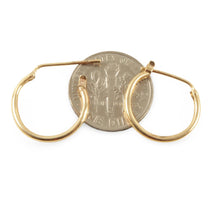 Load image into Gallery viewer, 14k Yellow Gold Round Hoop Earrings