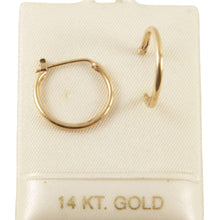 Load image into Gallery viewer, 14k Yellow Gold Round Hoop Earrings