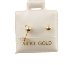 Load image into Gallery viewer, 14k Yellow Gold 4mm Ball Stud Earrings