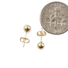Load image into Gallery viewer, 14k Yellow Gold 4mm Ball Stud Earrings