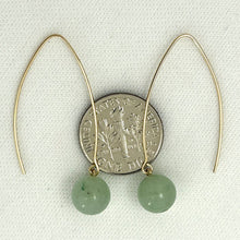 Load image into Gallery viewer, 14K Gold Filled Aventurine V-Wire Earrings (8mm)