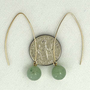 14K Gold Filled Aventurine V-Wire Earrings (8mm)