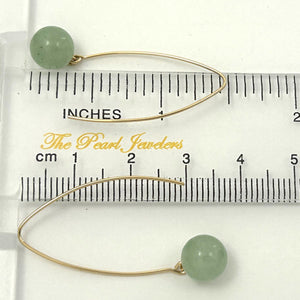 14K Gold Filled Aventurine V-Wire Earrings (8mm)