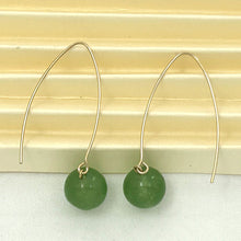 Load image into Gallery viewer, 14K Gold Filled Aventurine V-Wire Earrings