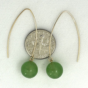 14K Gold Filled Aventurine V-Wire Earrings
