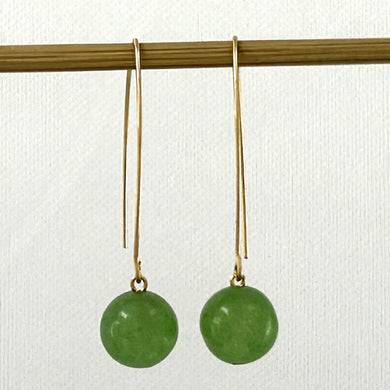 14K Gold Filled Aventurine V-Wire Earrings