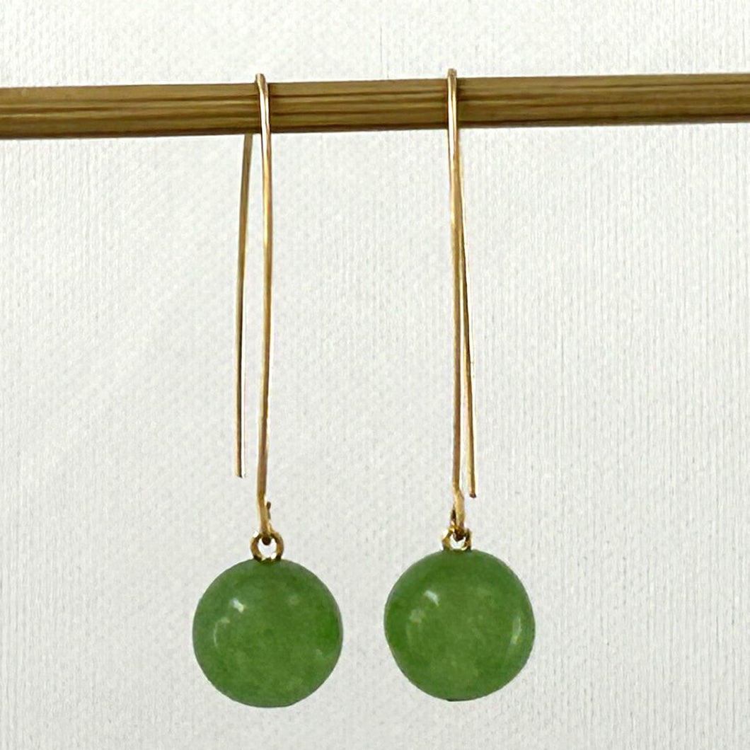 14K Gold Filled Aventurine V-Wire Earrings