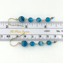 Load image into Gallery viewer, 14K Gold Filled Blue Lace Agate Hook Earrings