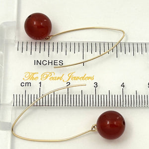 14K Gold Filled Carnelian V-Wire Earrings