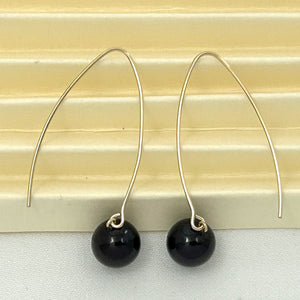 14K Gold Filled Garnet V-Wire Earrings (8mm)
