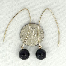 Load image into Gallery viewer, 14K Gold Filled Garnet V-Wire Earrings (8mm)