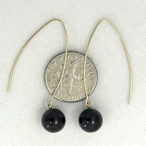 14K Gold Filled Garnet V-Wire Earrings (8mm)
