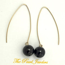 Load image into Gallery viewer, 14K Gold Filled Garnet V-Wire Earrings (8mm)