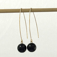 Load image into Gallery viewer, 14K Gold Filled Garnet V-Wire Earrings (8mm)