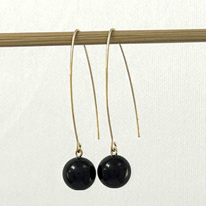 14K Gold Filled Garnet V-Wire Earrings (8mm)