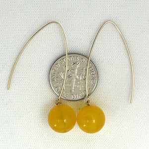 14K Gold Filled Golden Agate V-Wire Earrings