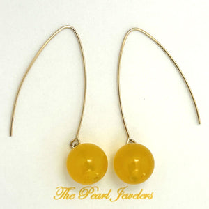 14K Gold Filled Golden Agate V-Wire Earrings