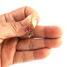 Load image into Gallery viewer, 14K Yellow Gold Emerald Pendant with Diamond Accent