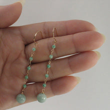 Load image into Gallery viewer, 14K Yellow Gold-Filled Jade Ball Hook Earrings