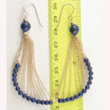 Load image into Gallery viewer, 14K Yellow Gold-Filled Hook Lapis Lazuli Drop Earrings