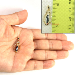 14K Yellow Gold Marquise Sapphire Pendant