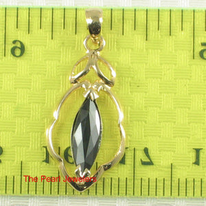 14K Yellow Gold Marquise Sapphire Pendant