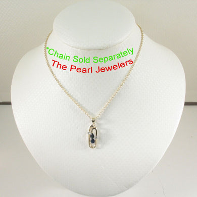 14K Yellow Gold Sapphire & Diamond Pendant