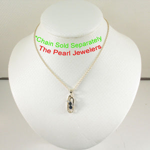 14K Yellow Gold Sapphire & Diamond Pendant