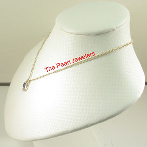 14K Yellow Gold Sapphire & Diamond Pendant