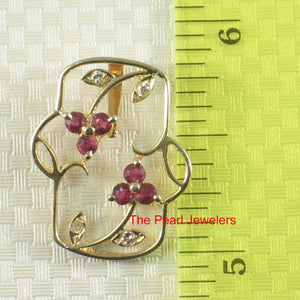 14K Yellow Gold Sapphire Pendant with Diamond Accent
