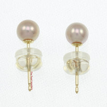Load image into Gallery viewer, 14K Yellow Gold 4.5-5mm Lavender Cultured Pearl Stud Earrings