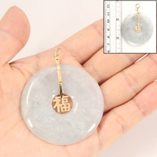 Load image into Gallery viewer, 14k Yellow Gold “Blessing” Disc Jadeite Pendant