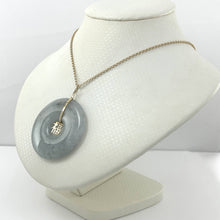 Load image into Gallery viewer, 14k Yellow Gold “Blessing” Disc Jadeite Pendant