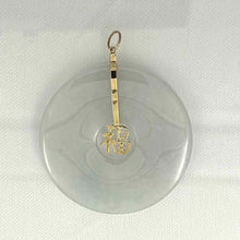 Load image into Gallery viewer, 14k Yellow Gold “Blessing” Disc Jadeite Pendant