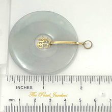 Load image into Gallery viewer, 14k Yellow Gold “Blessing” Disc Jadeite Pendant