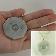 Load image into Gallery viewer, 14k Yellow Gold Hand-Carved Eight Trigrams Jade Pendant