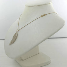 Load image into Gallery viewer, 14k Solid Yellow Gold Hand-Carved Carp Antique White Jadeite Pendant Necklace