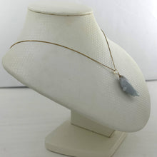 Load image into Gallery viewer, 14k Solid Yellow Gold Hand-Carved Carp Pale Green Jadeite Pendant Necklace