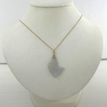 Load image into Gallery viewer, 14k Solid Yellow Gold Hand-Carved Carp White Jadeite Pendant