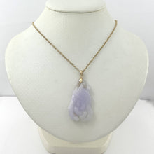 Load image into Gallery viewer, 14k Solid Yellow Gold Exquisite Carving Chayote Jade Pendant Necklace