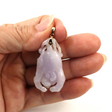 Load image into Gallery viewer, 14k Solid Yellow Gold Exquisite Carving Chayote Jade Pendant Necklace