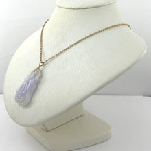 Load image into Gallery viewer, 14k Solid Yellow Gold Exquisite Carving Chayote Jade Pendant Necklace