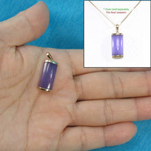 Load image into Gallery viewer, 14k Gold Curve Lavender Jade Pendant