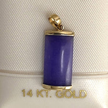 Load image into Gallery viewer, 14k Gold Curve Lavender Jade Pendant