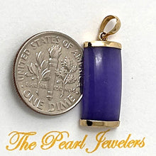 Load image into Gallery viewer, 14k Gold Curve Lavender Jade Pendant