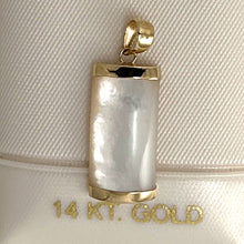 Load image into Gallery viewer, 14k Gold Curve White MOP Pendant